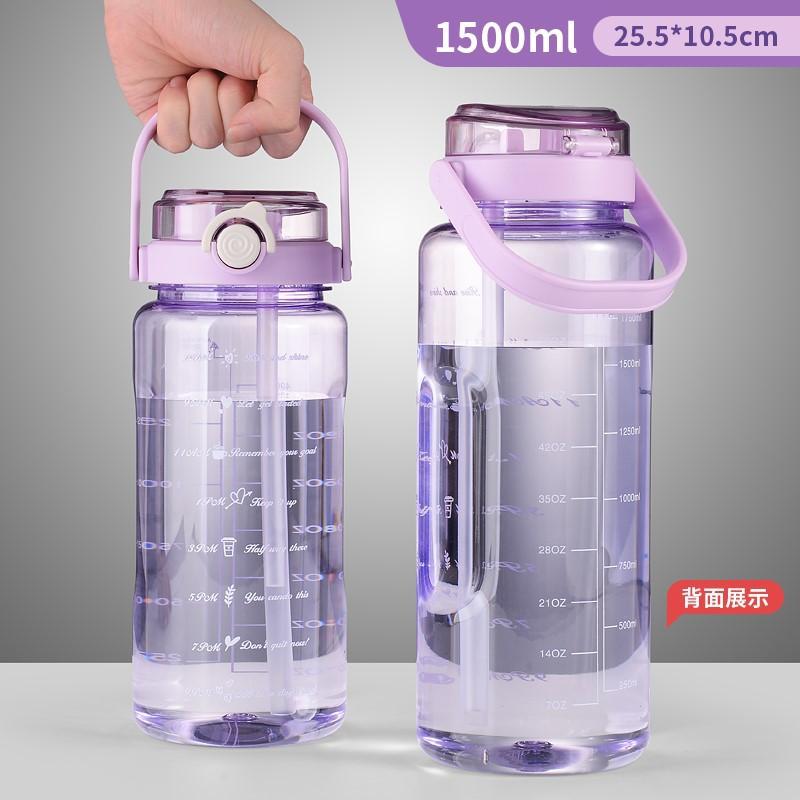 Water bottle, summer new large-capacity sports water cup, heat-resistant dual spout, drop-resistant water bottle, portable fitness high-profile cup
