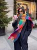 Écharpe épaisse et chaude de luxe pour femme, châle en cachemire, écharpe en pashmina, foulard Bufanda, longue écharpe en tessel