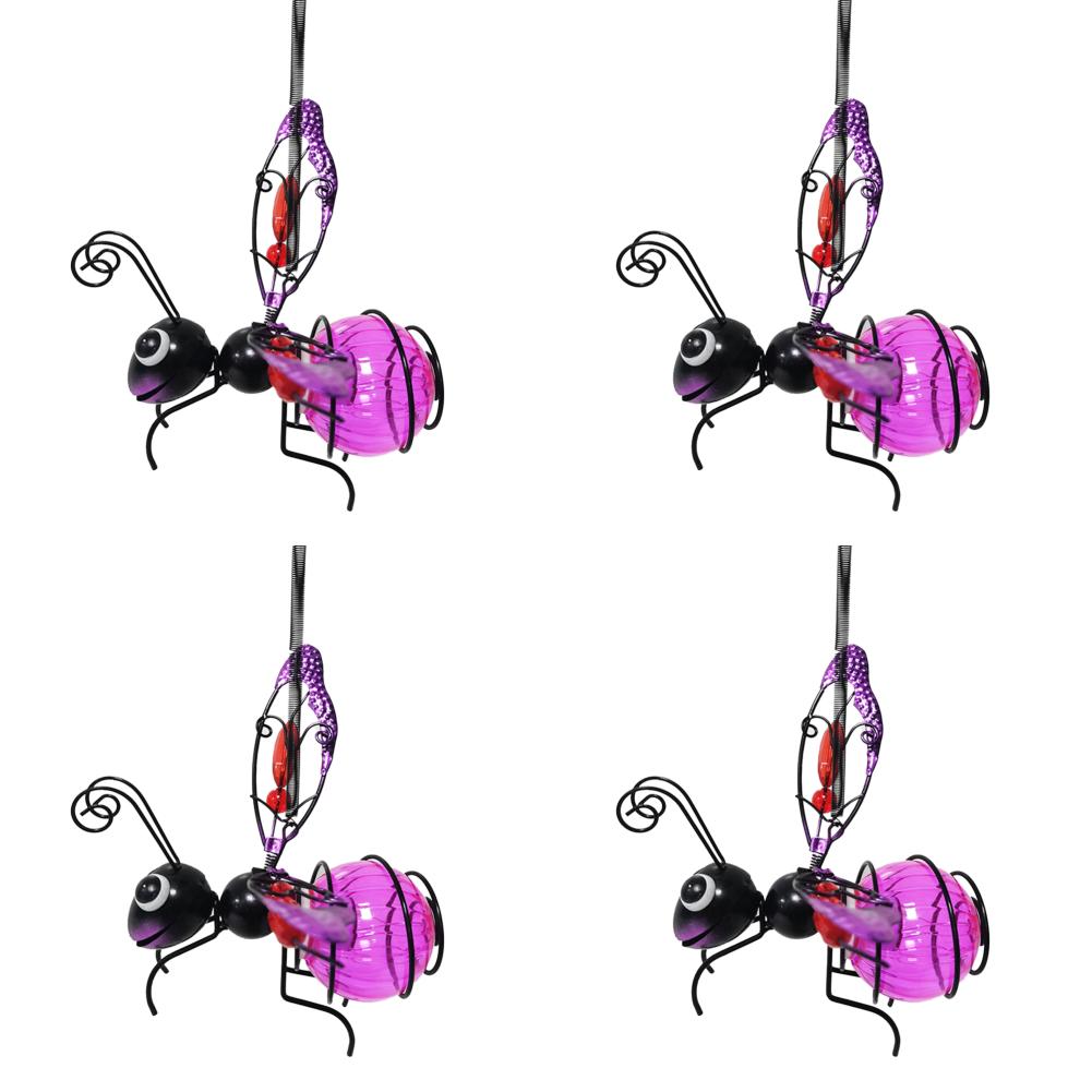 

Солнечная наружная лампа от насекомых, подвесные светильники от насекомых для декора наружного газона (фиолетовый)