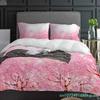 Japanese Style Cherry Blossoms Pink Bedding Set 3pcs Duvet Cover Pillowcase Kids Adult Quilt Cover Double Bed Set Home Textile