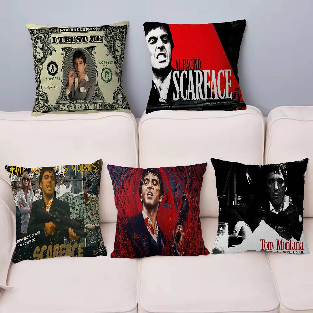 Classics S-Scarface 1983 Film Personalized picture text home decorative pillows Household Gifts 45x45cm