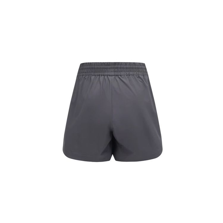 Reebok Solid Color Running Elastic Woven Sports Shorts Women Shorts Charcoal-Black 24SRC608WGH1