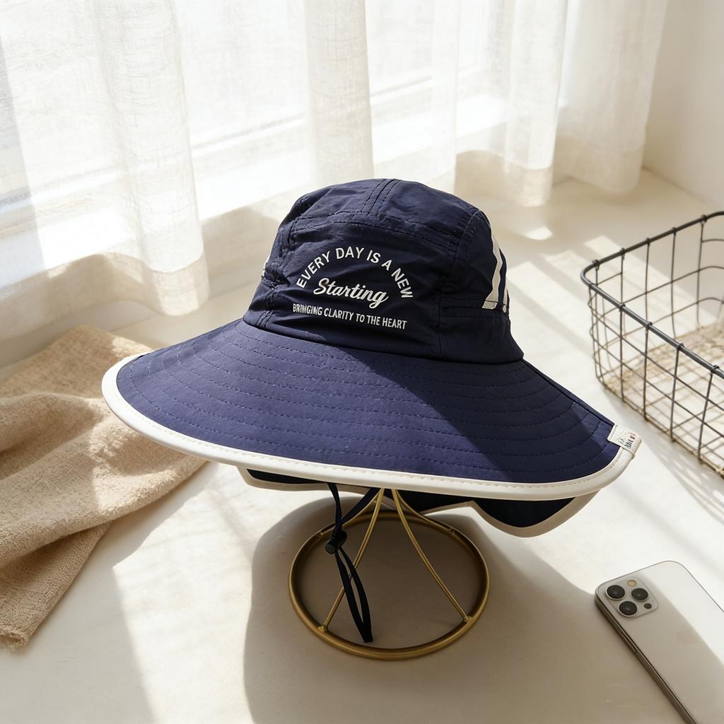 Kids Sun Hat with Large Brim for Boys Girls 50-54cm 2-8 Years Outdoor Hiking Cap Fisherman Beach Hat Quick Dry UPF 50+