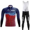 Quick-Dry Cycling Jersey Set Long Sleeve Road Bike Outfit Men Women Tour De France Style