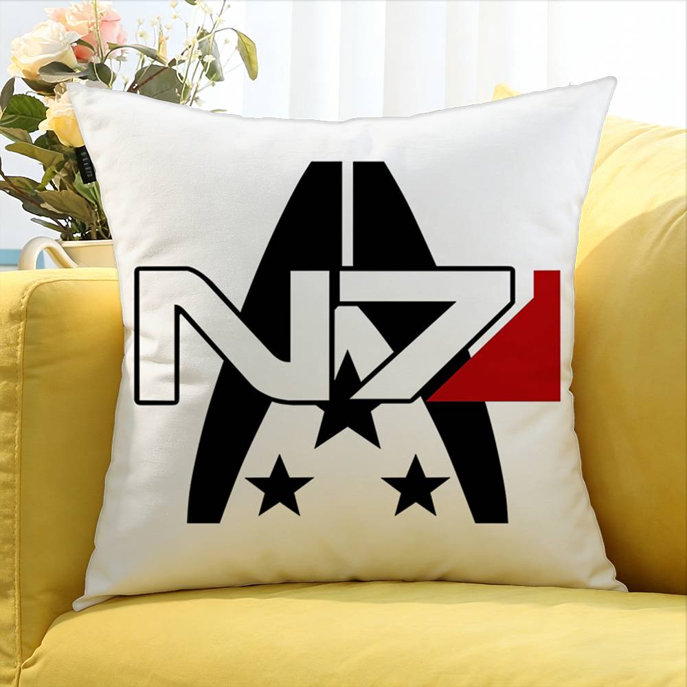 Game N7 M-Mass Effect World Various Sizes Square Pillow Case For Car Home Bedchamber Decor