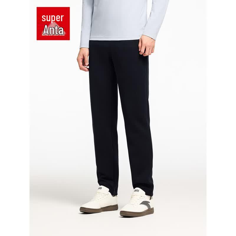 ANTA Men s Summer Easy-Care Knit Straight-Leg Casual Pants M