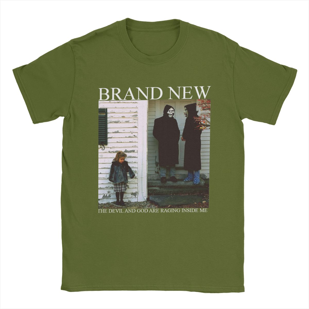 

Novelty Brand New The Devil And God Are Raging Inside Me T-Shirts for Men Crew Neck Cotton T Shirt Band Tee Shirt Summer Clothes 4XL