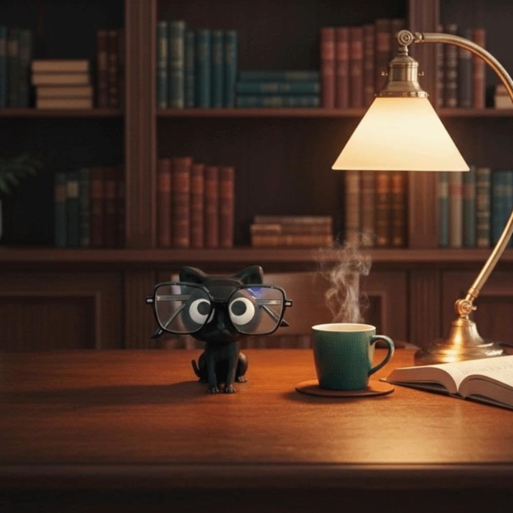 3D Print Eyeglass Show Holder Non-slip Cat Ornaments Creative Cat Glasses Display Stand  Desktop