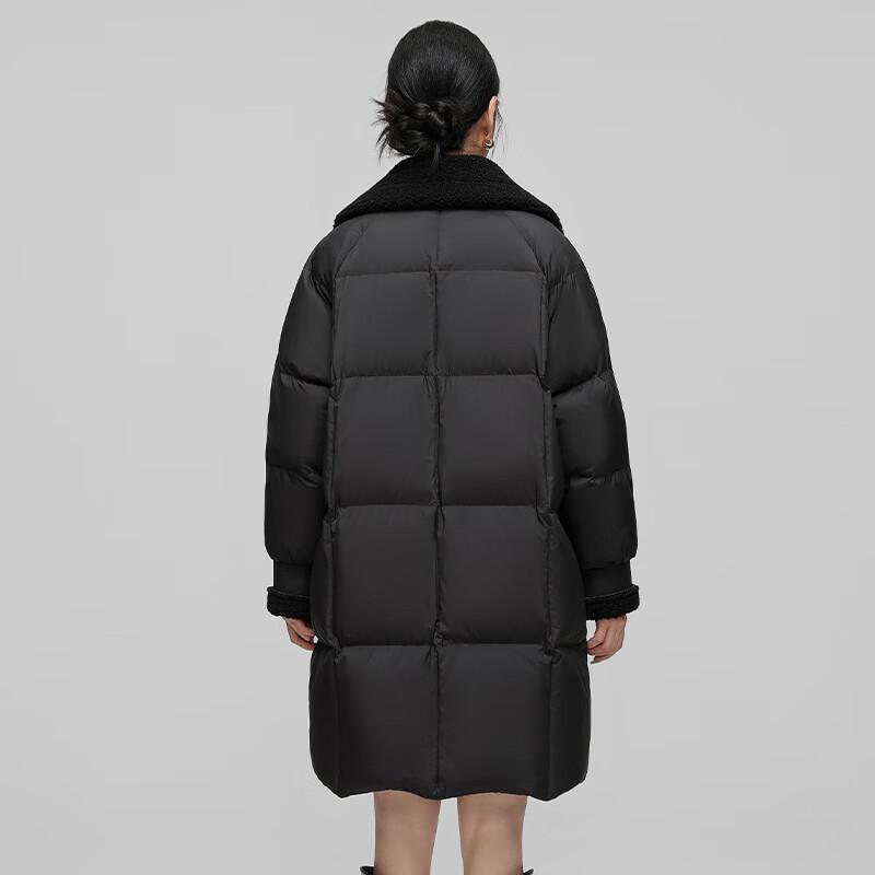 XueZhongFei Women's 2025 Winter Mid-Length Down Jacket with Fur Collar