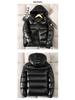 Unisex Shiny Hooded Down Jacket - Trendy Winter Warmth for Couples