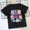 HUNTR/X K-pop Demon Hunters Kids T-Shirt, Unisex Virtual Idol Group Graphic Tee, 100% Cotton Casual Short Sleeve Top for Children