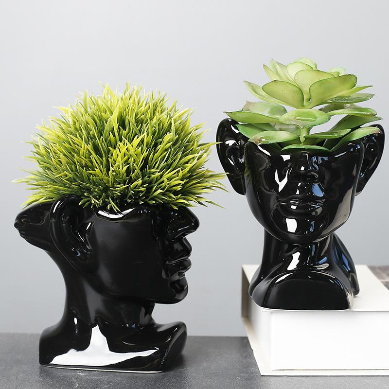 New Body Art Ceramic Flower Pot Creative Plant Succulent Flower Pot Crafts Home Ornament