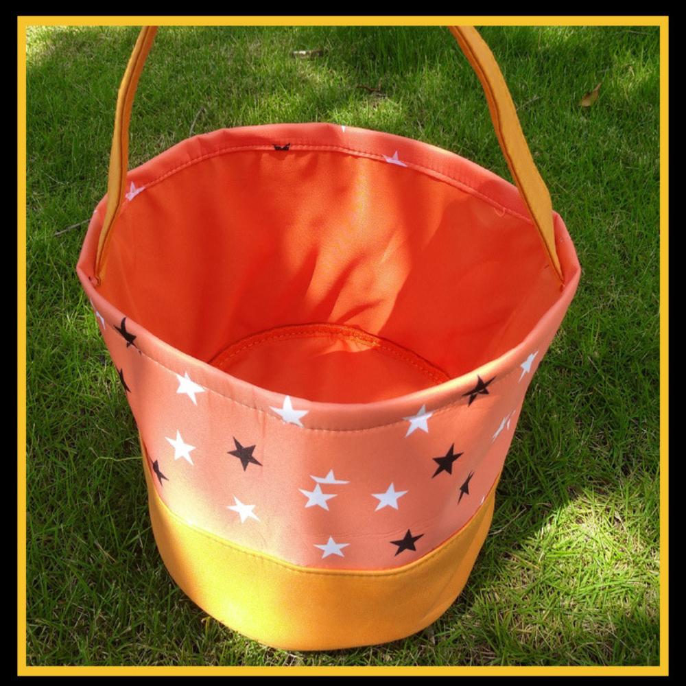 Halloween Portable Canvas Candy Bag Halloween Decoration Basket Kids Tote Bag Pumpkin Basket Halloween Decoration