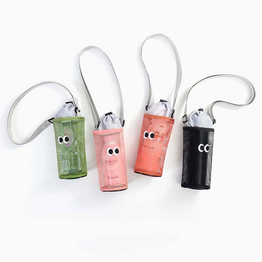 Handbag Mesh Crossbody Bag All-match Water Bottle Drawstring Bag Mesh Shoulder Bag Ladies/Girls