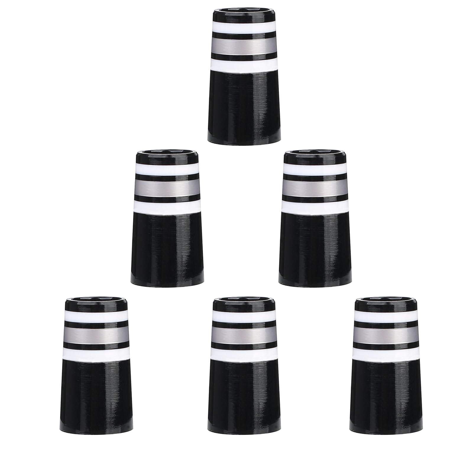 

Феррулы для гольф-айронов, совместимые со стальными коническими шафтами, параллельными шафтами, изготовленные из сверхпрочного АБС-материала, упаковка из 10 штук, белые с несколькими кольцами, 0,355 / 0,370