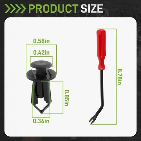 120pcs PLASTIC Fender Clips Body Rivets For HONDA TRX 400 EX 400EX 300EX TRX450R