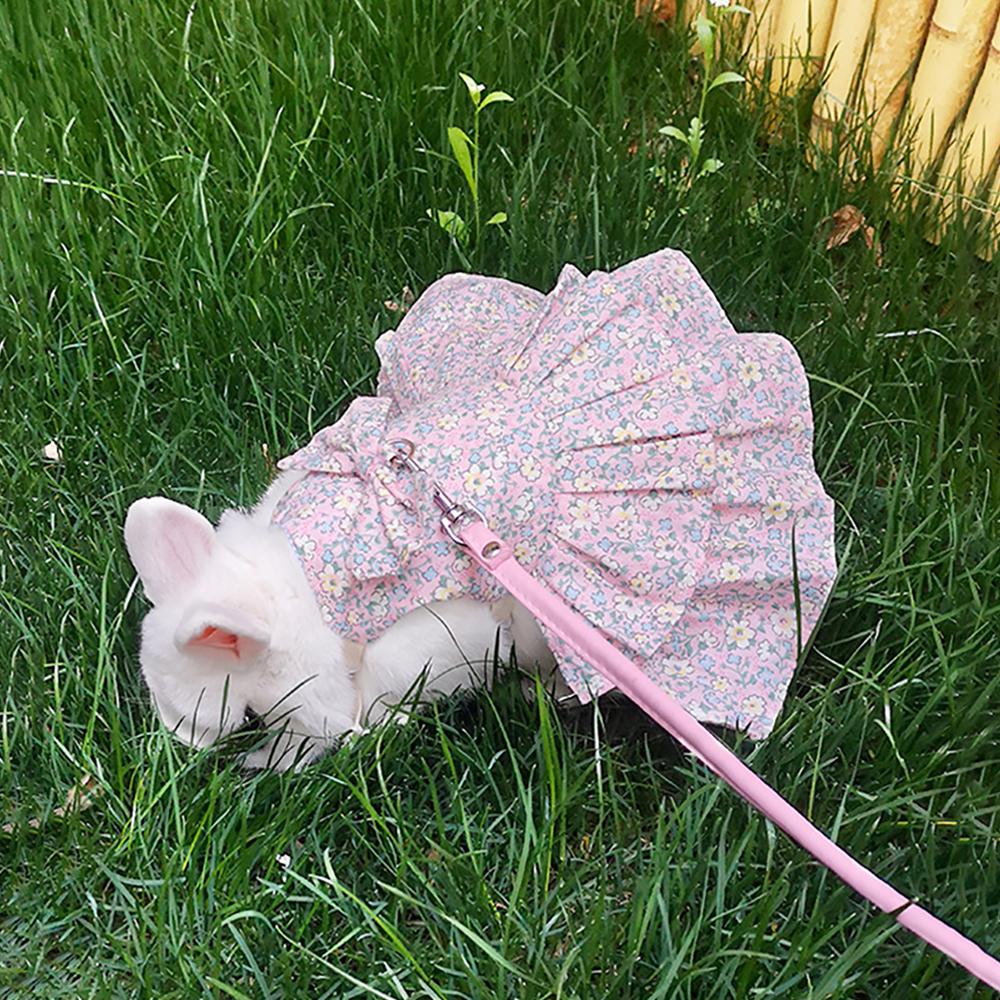 Buy Pet Rabbit Soft Floral Skirt Small Animal Clothes Harness Vest