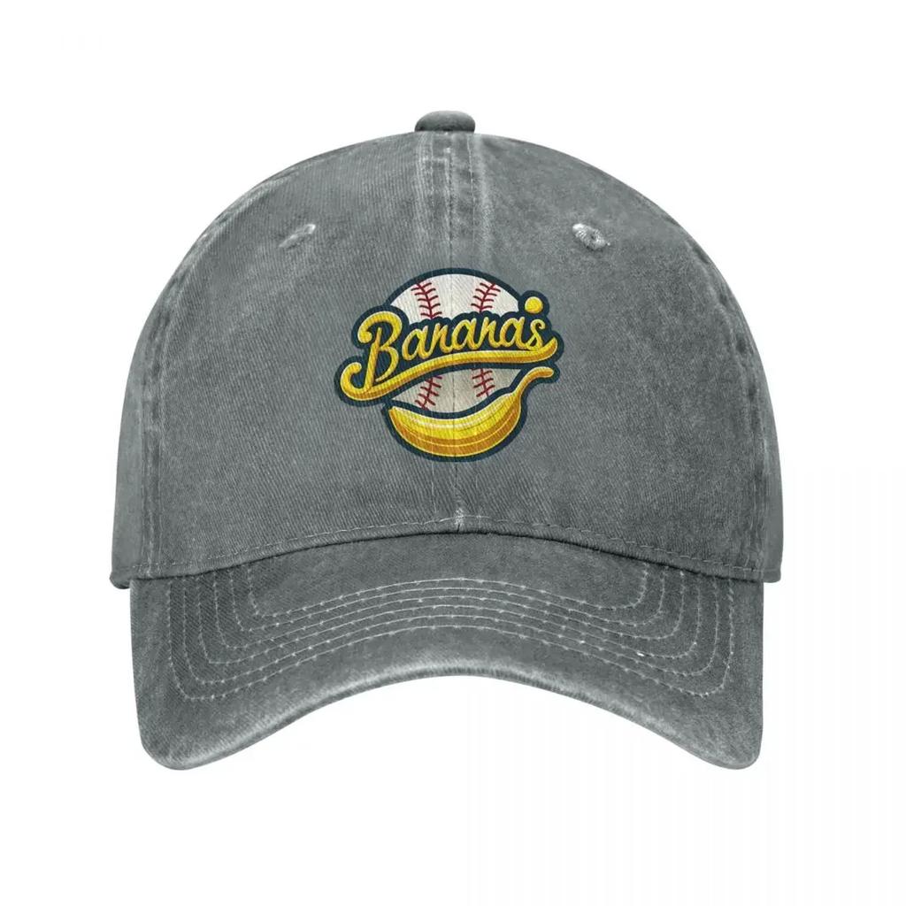 Funny Let's Go Bananas Unisex Baseball Caps Baseball Distressed Denim Caps Hat Vintage Outdoor Workouts Sun Cap