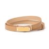 Women's Premium Lock Buckle Skinny Belt Adjustable Waistband for Dress Sweater Blazer Decorative Thin Leather Belt