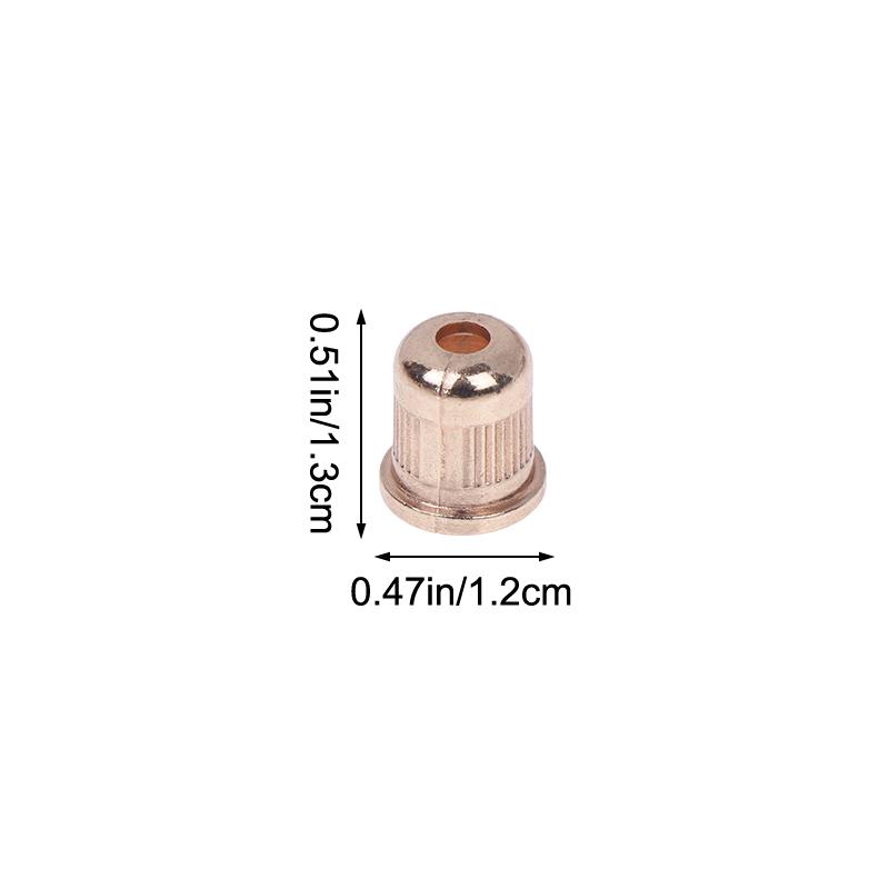 6Pcs Electric Guitar Metal Through Body Bass Strings Ferrules String-Through Body Ferrules For Electric Bass Electric Guitar