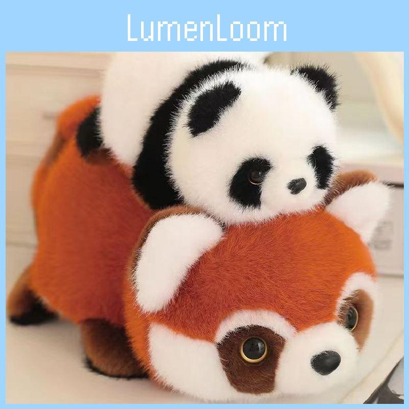 Adorable Realistic Panda Plush Toy Cuddly Reversible Raccoon Stuffed Animal