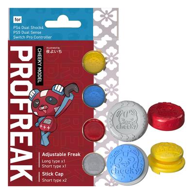 Pro Freak V2 Chiki Freak 2 Freak Sada gumových čepiček Cheeky Cheeky PS4 PS5 Switch Pro Kompatibilní plynulé nastavení výšky Vyrobeno v Japonsku 4,5 mm-7,5 mm