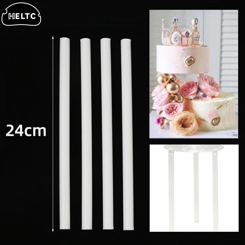 10PC Reusable Stacking Cake Straws Cake Support Rod Plastic Dowel Rods Tiered Cake Construction and Stacking White Plastic Stick