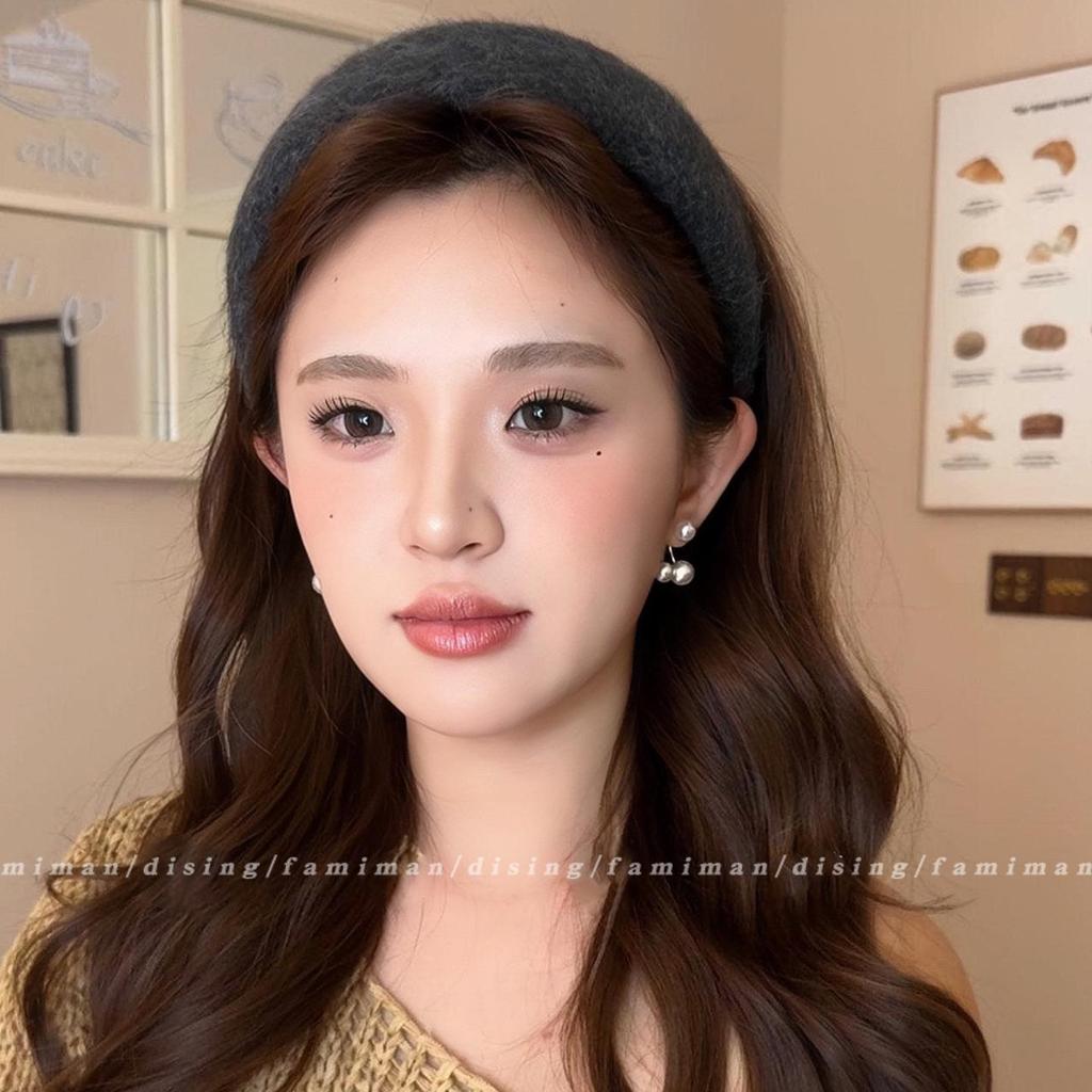 Gray Wide-Brim Headband for Women: 2025 Chic Fashion, High Skull Top, Autumn/Winter Hair Accessory
