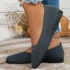 1 Pereche Pantofi Tricotați de Vară pentru Femei, Slip-On, Antiderapanți, Culoare Solidă, Ușori