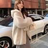 2025 Eco-Friendly Women's Hooded Shearling Mid-Length Mink Fleece Winter Coat