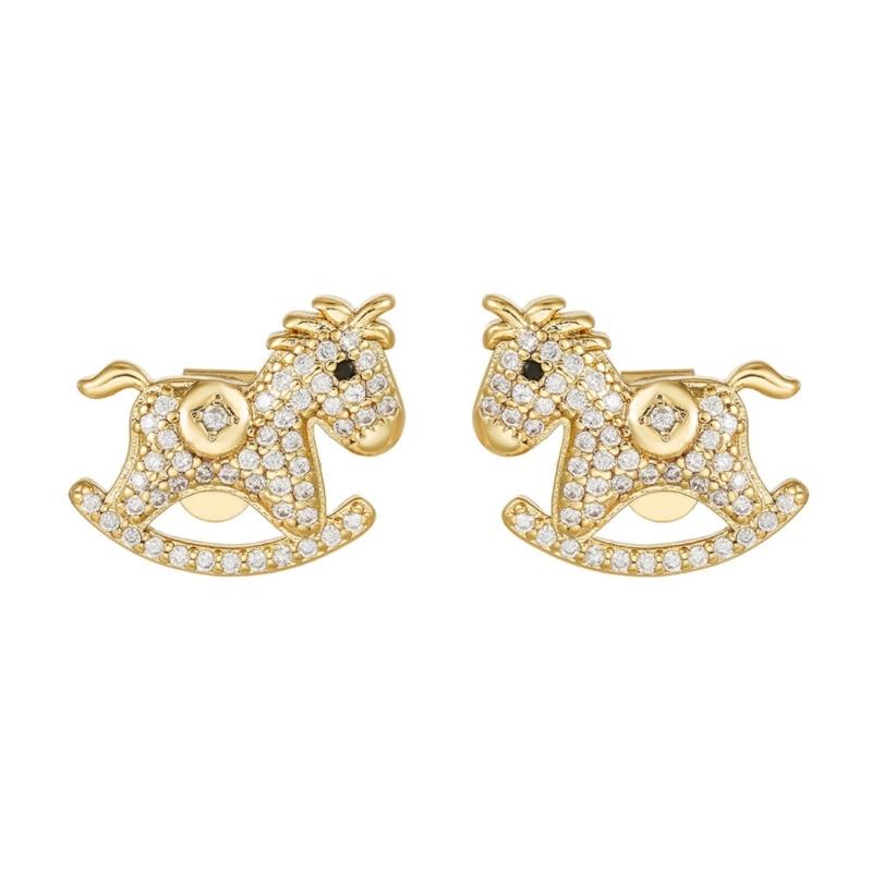 

Elegant Horse Shaped Ear Clip Attachment For FreeClip 1 2 Earbuds Enhancer Alloy Zircons Embellishment золотий