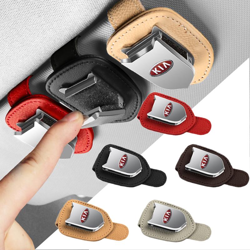 1pcs New Car Sunglasses Protect Storage Cases Sun Visor Glasses Box Car Accessories For KIA Sportage Ceed Sorento Cerato Optima Picanto Rio Soul K3 K5