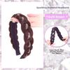 Head Hoop Rhinestones Twist Braided Hairband Elegant Fishbone Braids Hair Bands  Party