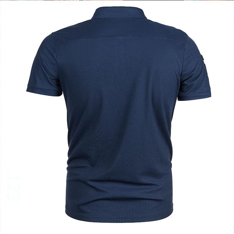 Summer New Men's Short-sleeved Polo Shirt Icon Stitched Casual Lapel Short-sleeved T-shirt