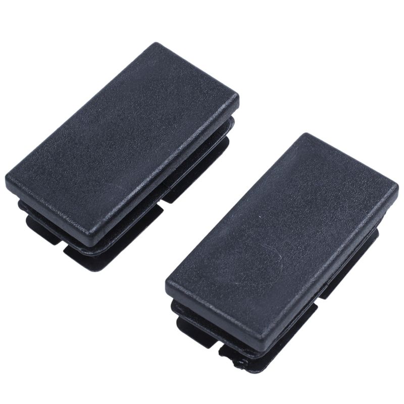 A84X-48 Stück Schwarze Kunststoff Rechteckige Blindstopfen Einsätze 20mm x 40mm