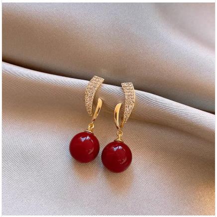 Vintage Luxe Anke La Red 925 Silver Earrings Zircon Studs Minimalist Elegant Fashion Jewelry For Women