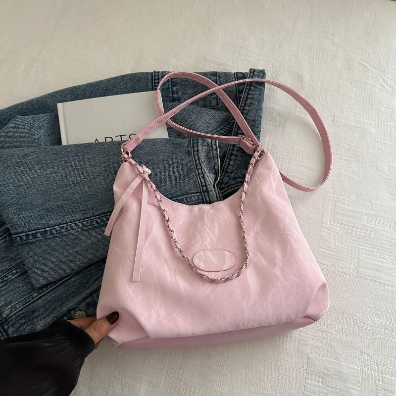 Casual student soft surface large-capacity bag women's new summer chain commuter bag fashionable shoulder messenger bag