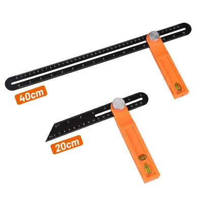 20/40 cm T-förmiges Winkellineal, verschiebbares Lineal, Messwerkzeug, abnehmbares, verstellbares, bewegliches rechtwinkliges Lineal
