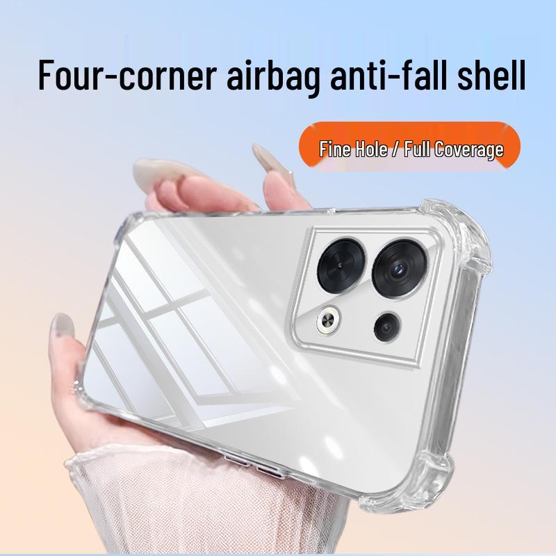 

OPPO Reno8/Reno8 Pro/8T Airbag Anti-Fall Transparent TPU Case OPPO Reno 5T прозрачный
