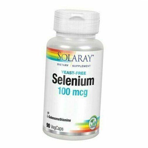 Selenium, Yeast-Free L-Selenium Methionine, Yeast-Free Selenium 100, Solaray 90vegcaps (36411055)