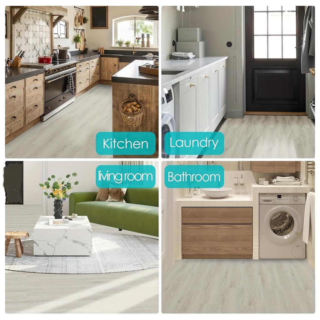10pcs 51cmX15cm Wear-resistant Self-adhesive Wood Grain Floor Sticker Waterproof Non-Slip Self Adhesive Floor Sticker