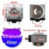Timer per pentola a pressione elettrica e friggitrice ad aria con campanello, 60/90/120 Min, Interruttore temporizzatore a semicerchio/asse a croce