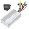 Electric Bike Brushless Motor Controller 36V 48V LCD Display 30A 12 Tube Controller with Battery Speed Display USB