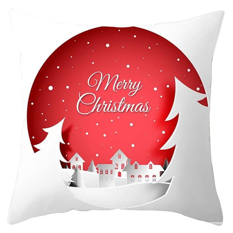 Christmas Themed Pillowcases Car Ornaments Office Santa Claus Living Room Sofa Home Pillowcases