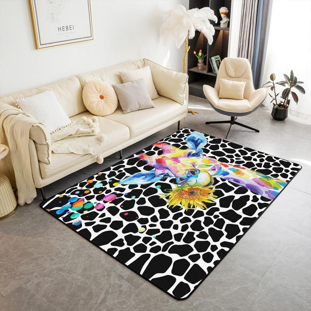 Erosebridal Outer Space Carpet 5x7 Universe Stars Moon Print Area Rug Planet Space Theme Indoor Floor Mat Cosmos Blue Decorative Rug for Boy