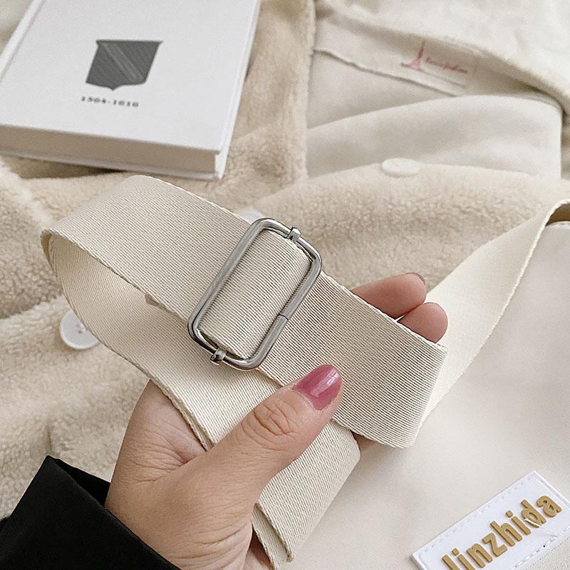 Simple School Student Shoulder Bag Nylon Handbags Solid Color Leisure Large Capacity Messenger Bag Male Female Tote Bag Satchels