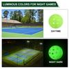 PATIKIL Glow In the Dark Pickleball 40 Holes Glow In the Dark Pickleball Set of 3 Outdoor Pickleball Balls with Mesh Bag for Indoor and Outdoor Sports
