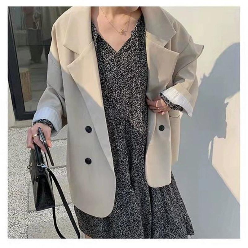 Small Suit Jacket for Women, Spring and Autumn Fashion Version, Loose Temperament, College Style Suit, Women's Top