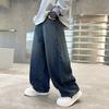 Jongens Losse Pasvorm Geborduurde Denim Jeans Kinderen Casual Lange Broeken