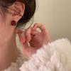 2023 Trendy French Retro Burgundy Geometric Stud Earrings